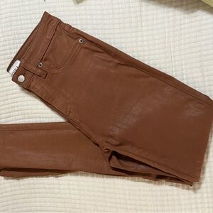 Pistols brown pleather skinny Jeans